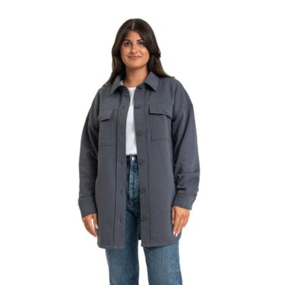 Lazypants LIKE NEW steel blue shacket small oversized sweater shacket - Picture 1 of 15